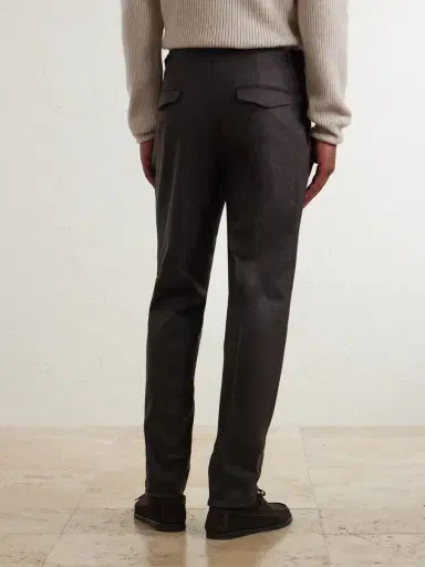 Slowear Tapered Pleated Wool and Cashmere-Blend Suit Trousers - Men | Thumbnail 4