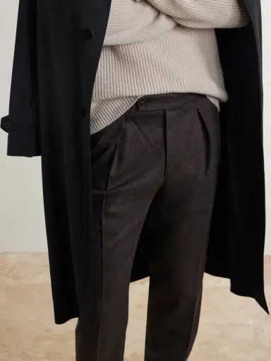 Slowear Tapered Pleated Wool and Cashmere-Blend Suit Trousers - Men | Thumbnail 5