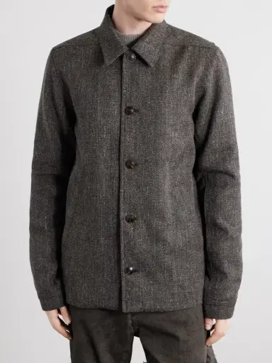 Rick Owens Brad Wool and Linen-Blend Jacket - Men | Thumbnail 3 Rick Owens Brad Wool and Linen-Blend Jacket - Men | Thumbnail 3