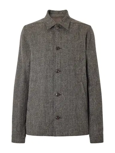 Rick Owens Brad Wool and Linen-Blend Jacket - Men | Thumbnail 1 Rick Owens Brad Wool and Linen-Blend Jacket - Men | Thumbnail 1