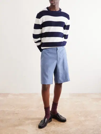 Paul Smith Straight-Leg Linen Shorts - Men | Thumbnail 2