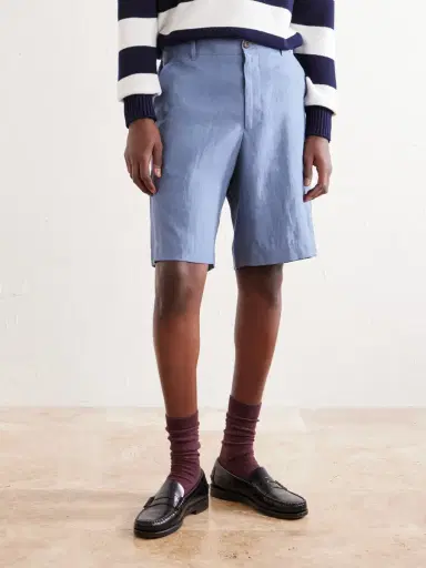Paul Smith Straight-Leg Linen Shorts - Men | Thumbnail 3