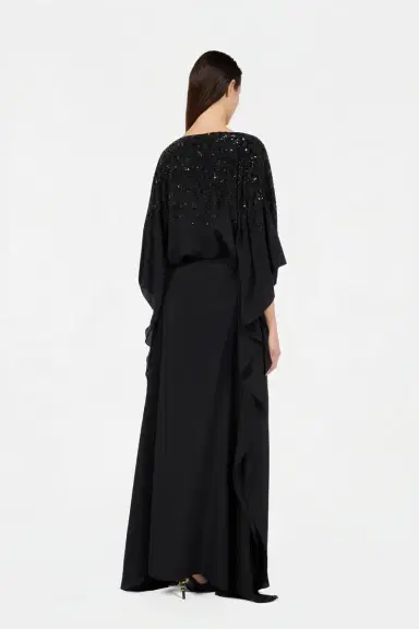 Roberto Cavalli Silk Maxi Dress with Embellished Detail | Thumbnail 3