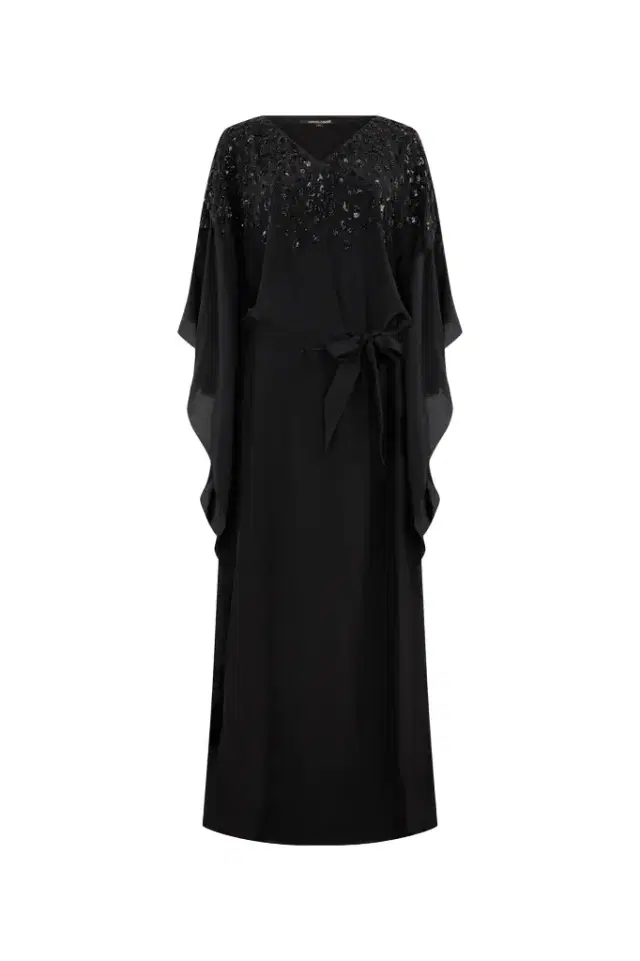 Silk Maxi Dress with Embellished Detail