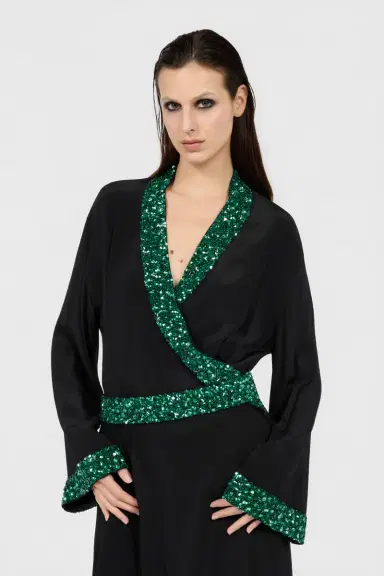 Roberto Cavalli Silk Maxi Dress with Embellished Detail | Thumbnail 4
