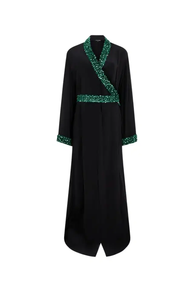Silk Maxi Dress with Embellished Detail