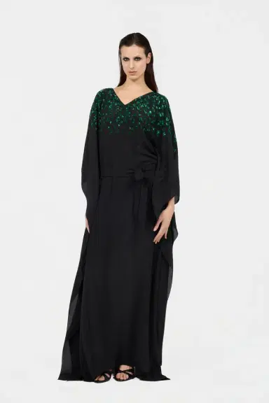 Roberto Cavalli Silk Maxi Dress with Embellished Detail | Thumbnail 2