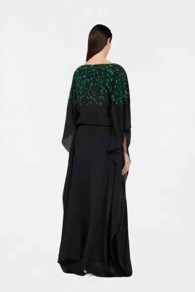 Roberto Cavalli Silk Maxi Dress with Embellished Detail | Thumbnail 3