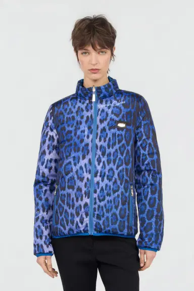 Roberto Cavalli Bomber in Leopard Print | Thumbnail 2 Roberto Cavalli Bomber in Leopard Print | Thumbnail 2