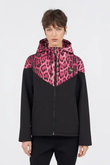 Roberto Cavalli Hooded Bomber Jacket in Leopard Print | Thumbnail 2