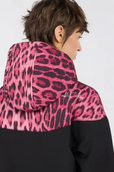 Roberto Cavalli Hooded Bomber Jacket in Leopard Print | Thumbnail 5