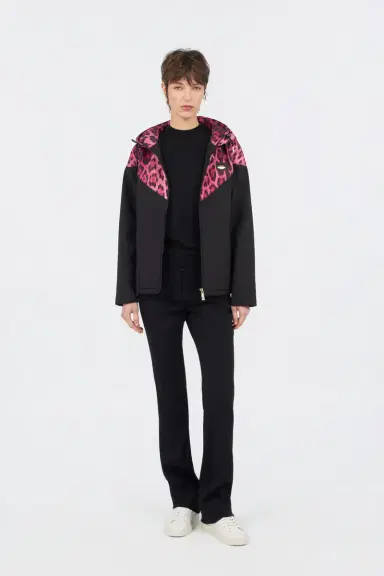 Roberto Cavalli Hooded Bomber Jacket in Leopard Print | Thumbnail 6