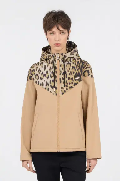 Roberto Cavalli Hooded Bomber Jacket in Leopard Print | Thumbnail 2 Roberto Cavalli Hooded Bomber Jacket in Leopard Print | Thumbnail 2