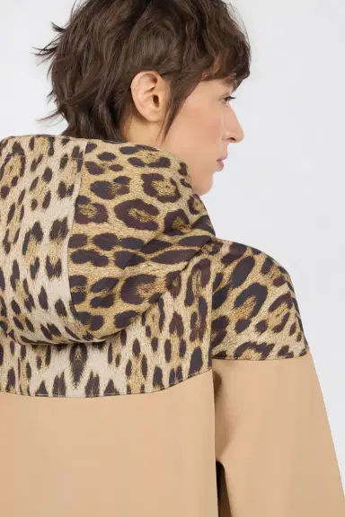 Roberto Cavalli Hooded Bomber Jacket in Leopard Print | Thumbnail 5 Roberto Cavalli Hooded Bomber Jacket in Leopard Print | Thumbnail 5