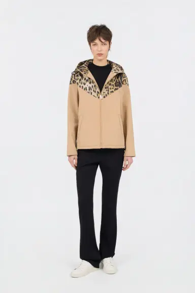 Roberto Cavalli Hooded Bomber Jacket in Leopard Print | Thumbnail 6 Roberto Cavalli Hooded Bomber Jacket in Leopard Print | Thumbnail 6