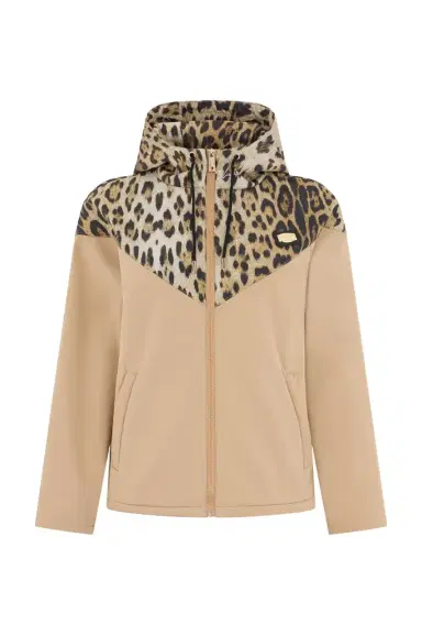 Roberto Cavalli Hooded Bomber Jacket in Leopard Print | Thumbnail 1 Roberto Cavalli Hooded Bomber Jacket in Leopard Print | Thumbnail 1
