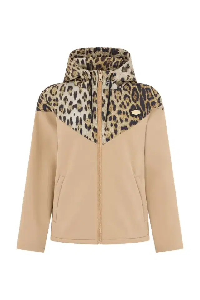 Hooded Bomber Jacket in Leopard Print
