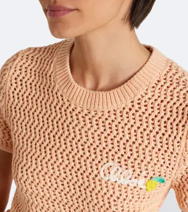 Chloé Chloé Logo crochet cotton top | Thumbnail 2