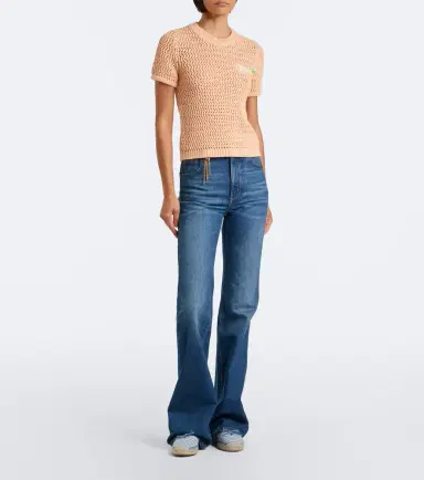 Chloé Chloé Logo crochet cotton top | Thumbnail 4