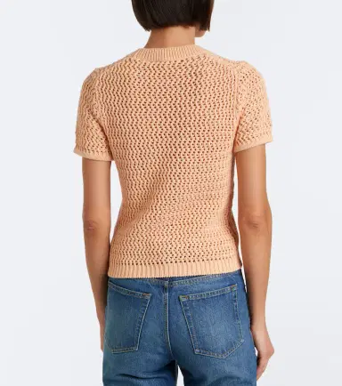 Chloé Chloé Logo crochet cotton top | Thumbnail 5