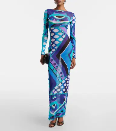 PUCCI Vivara ruffled tulle maxi dress | Thumbnail 5