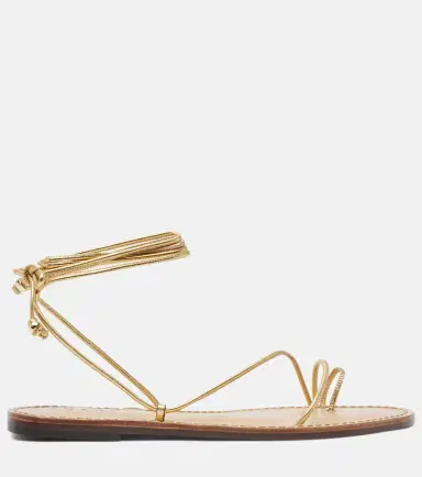 AMANU Karima metallic leather sandals | Thumbnail 3
