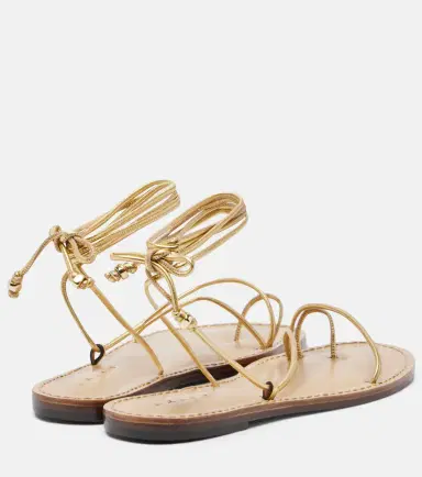 AMANU Karima metallic leather sandals | Thumbnail 4