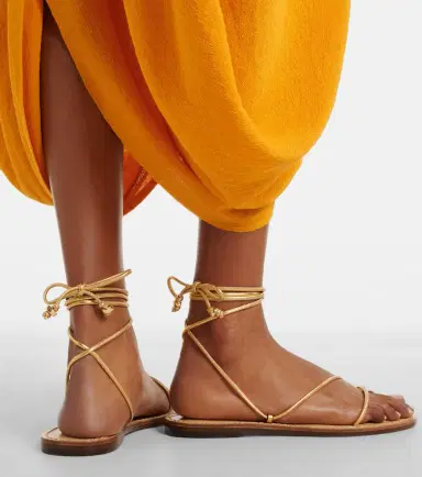AMANU Karima metallic leather sandals | Thumbnail 6