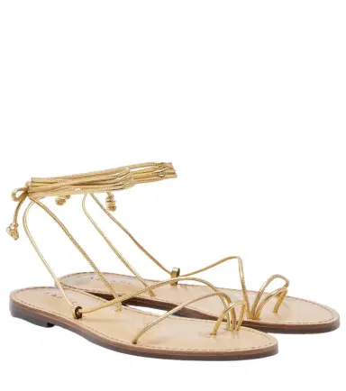 AMANU Karima metallic leather sandals | Thumbnail 1