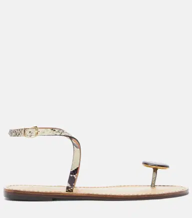 AMANU Kigali snake-effect leather sandals | Thumbnail 3