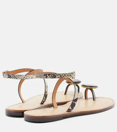 AMANU Kigali snake-effect leather sandals | Thumbnail 4