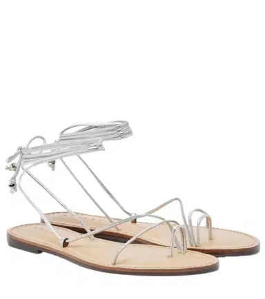 AMANU Karima metallic leather sandals | Thumbnail 1
