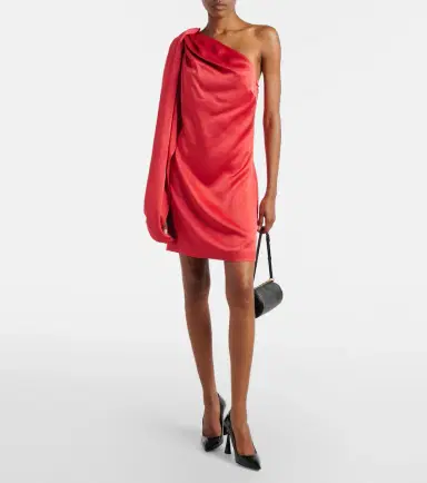 Stella McCartney One-shoulder satin minidress | Thumbnail 5