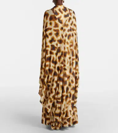 Christopher Esber Printed draped caped gown | Thumbnail 4