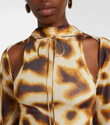 Christopher Esber Printed draped caped gown | Thumbnail 7