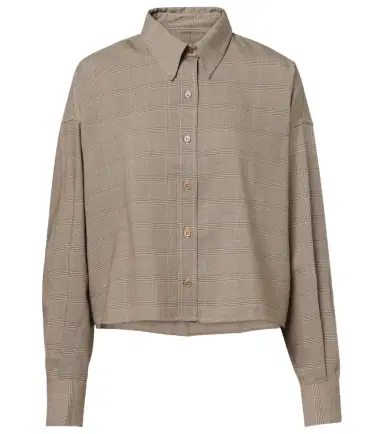 The Frankie Shop Arlen plaid wool-blend shirt | Thumbnail 1