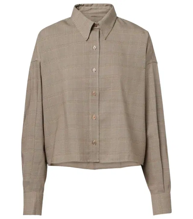 The Frankie Shop Arlen plaid wool-blend shirt