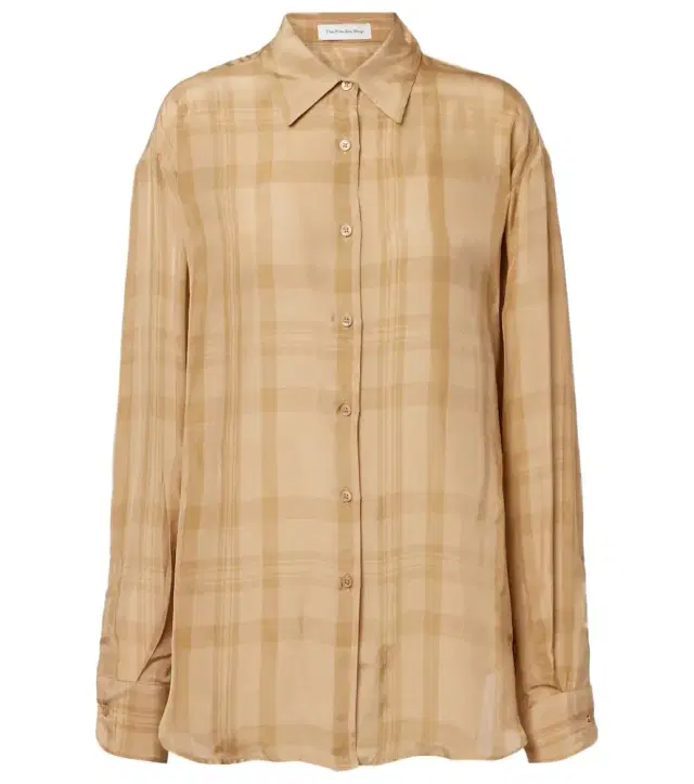 The Frankie Shop Peri checked twill shirt