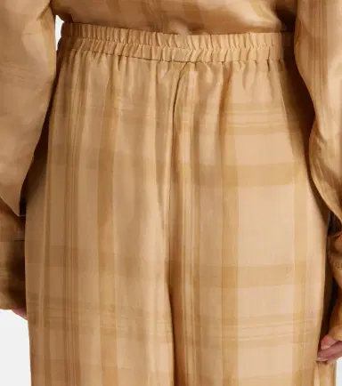 The Frankie Shop Baxter checked twill wide-leg pants | Thumbnail 2