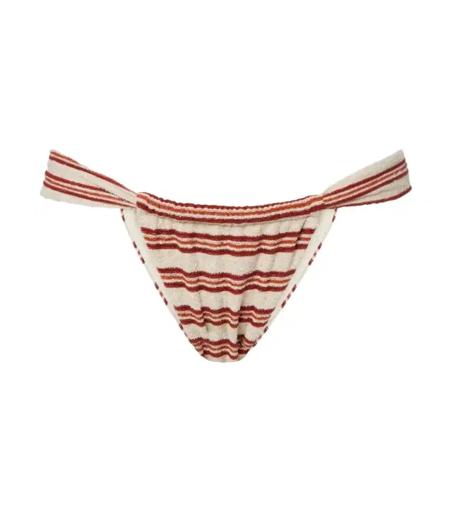 Sandra striped terry bikini bottoms