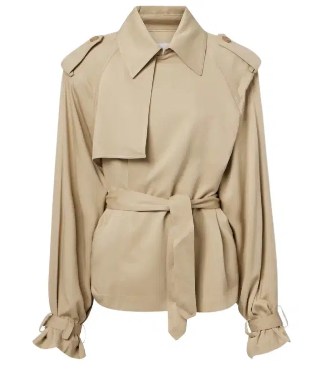 The Frankie Shop Elva twill trench coat