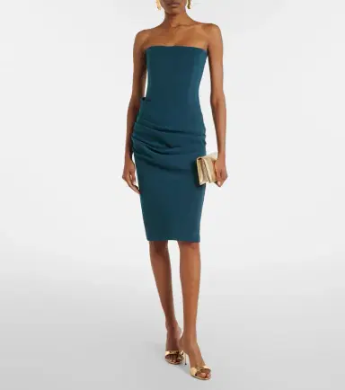 Alex Perry Ruched crêpe corset dress | Thumbnail 3