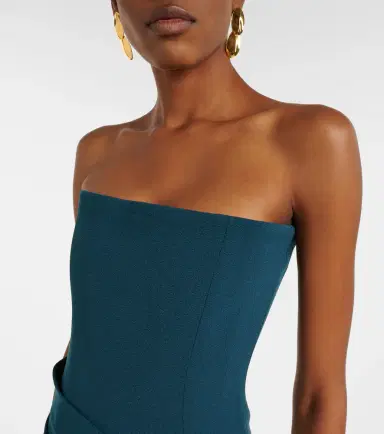 Alex Perry Ruched crêpe corset dress | Thumbnail 5