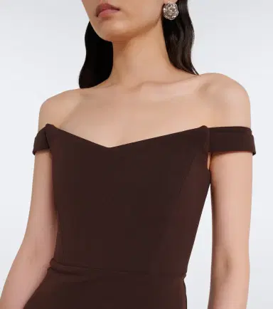 Alex Perry Off-shoulder crêpe midi dress | Thumbnail 2