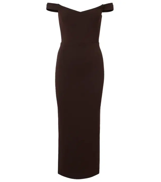 Alex Perry Off-shoulder crêpe midi dress