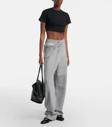 The Attico Cropped cotton jersey T-shirt | Thumbnail 2