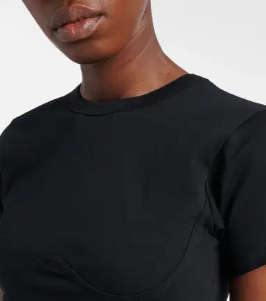 The Attico Cropped cotton jersey T-shirt | Thumbnail 3