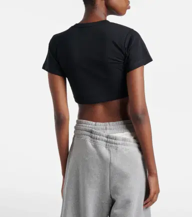 The Attico Cropped cotton jersey T-shirt | Thumbnail 5