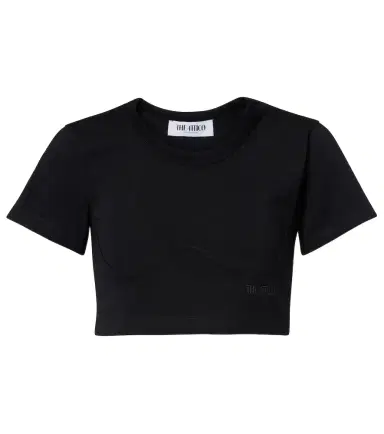 The Attico Cropped cotton jersey T-shirt | Thumbnail 1
