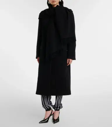 The Attico Scarf-detail wool and cashmere coat | Thumbnail 6